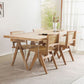 Table à manger rectangulaire en acrylique, Table moderne en bois de pin pour la cuisine
