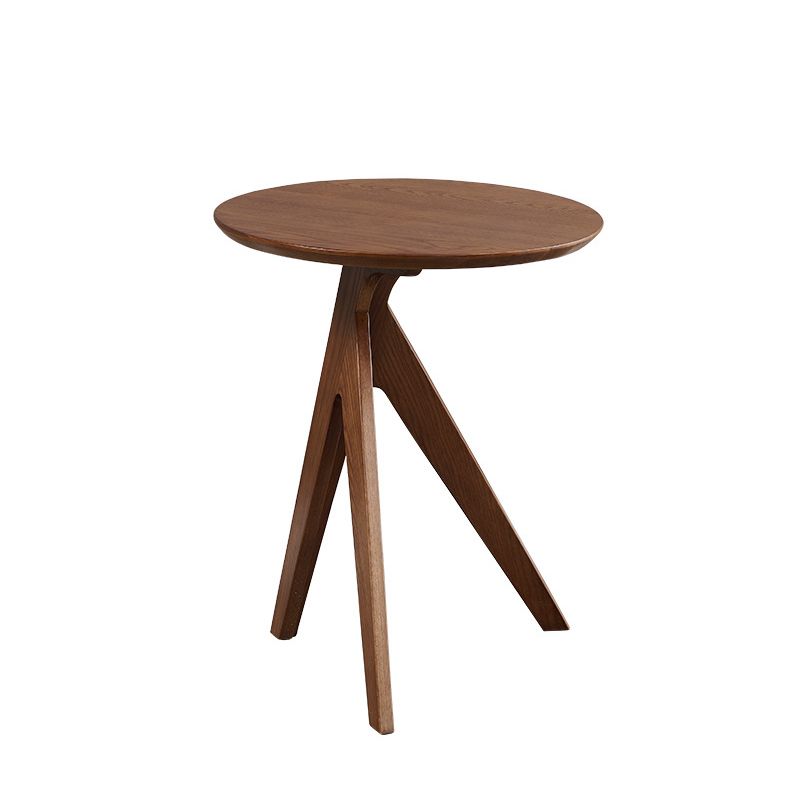 Scandinavian 19.6-inch Round Wood Top Side Table 3 Legs/4 Legs End Table Clearhalo 'Coffee & Accent Tables' 'End & Side Tables' 'end_side_tables' 'furn' 'furn_end_side_tables' 'Furniture' 'Living Room Furniture' 1200x1200_517da475-a410-4e20-b367-b7343e6907d5