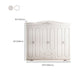 Engineered Wood Armoire Glam White Wardrobe Cabinet with 2 Drawers
