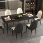 Modern Rectangle Stone Dining Table 1/2/7 Pieces Dining Set for Dining Room