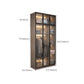 Brown Engineered Wood Wardrobe Cabinet Modern Style Wardrobe Closet without Light
