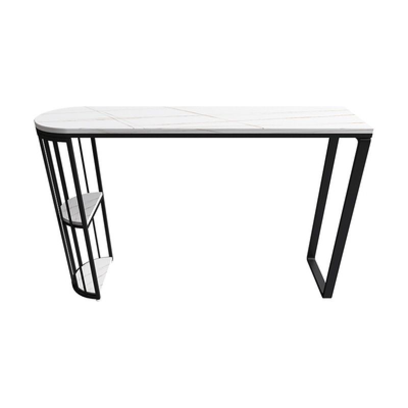 White Modern Style Bar Table in Faux Marble and Metal Specialty Milk Tea Shop Bar Table Clearhalo 'Bar Furniture' 'Bar Tables' 'bar_tables' 'furn' 'furn_bar_tables' 'Furniture' 'furniture_bar_tables' 'Kitchen & Dining Furniture' 1200x1200_517fc46d-f43d-4233-b366-f01f48efb2fb