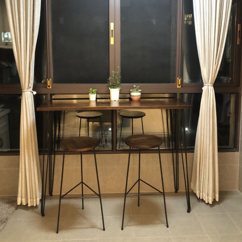 Modern Armless Counter Stool Iron Cafe Bar Stool with Seat and Pedal Clearhalo 'Bar Furniture' 'Bar Stools' 'bar_stools' 'furn' 'furn_bar_stools' 'Furniture' 'Kitchen & Dining Furniture' 1200x1200_51844bba-853e-448b-a6c5-ebd090eb3882