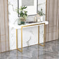 Console di console rettangolo in marmo glam