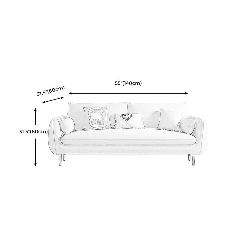 Scandinavian Square Arm Slipcovered Settee Velvet Tight Back Couch Clearhalo 'furn' 'furn_sofas' 'Furniture' 'furniture_sofas' 'Living Room Furniture' 'Sofa' 'sofas' 1200x1200_518913a6-6530-4913-9bbd-af0c3ab3e223