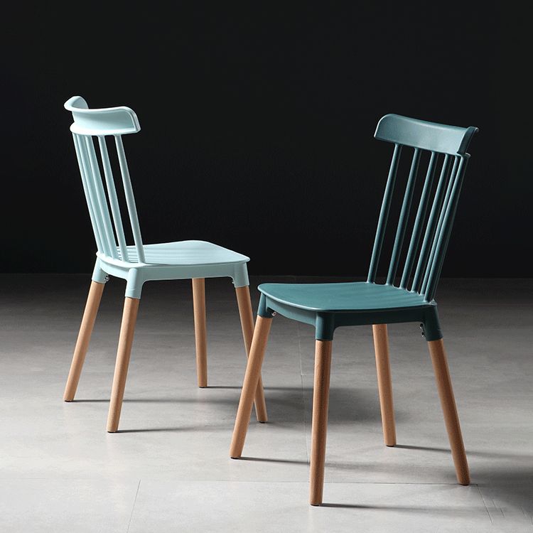 Modern Style Slat Back Chair Dining Armless Chairs with Wooden Legs for Kitchen Clearhalo ' kitchen&dining_furn' 'Dining Chairs' 'Dining Tables & Seating' 'dining_chair' 'furn' 'furn_dining_chair' 'Furniture' 'furniture_dining_chair' 'Kitchen & Dining Furniture' 'kitchen' 1200x1200_518aea47-3207-4c8a-8650-78479a492375