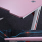 Pink Holz Computer Schreibtisch Kabelverwaltung T-Form-Schreibtisch