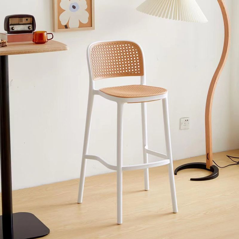 Backrest Bar And Counter Stool Antique Rattan Home Modern Minimalist Leisure High Chair Clearhalo 'Bar Furniture' 'Bar Stools' 'bar_stools' 'furn' 'furn_bar_stools' 'furniture_bar_stools' 'Kitchen & Dining Furniture' 'kitchen&dining_furn' 'kitchen' 'kitchen_furn' Furniture' 1200x1200_518cb1e7-ac45-4b22-a25e-6b656aa86d1e