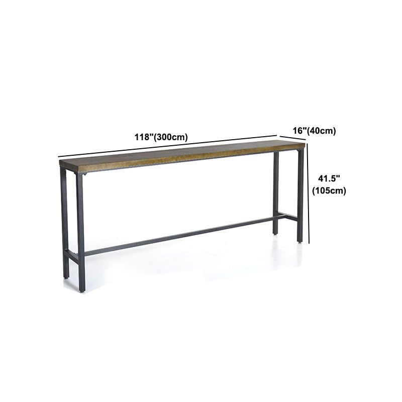 Industrial Bar Table Set 1/6/11 Pieces Rectangle Pine Wood Counter Table for Bar