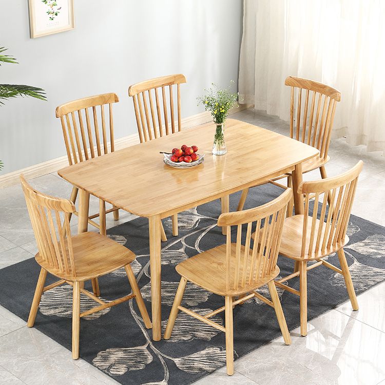 Contemporary Solid Wood Standard Dining Table Rectangle Shape Dining Table for Kitchen Clearhalo ' dining_table' 'Dining Tables & Seating' 'Dining Tables' 'furn' 'furn_dining_table' 'Furniture' 'furniture_dining_table' 'Kitchen & Dining Furniture' 'kitchen&dining_furn' 'kitchen' 'kitchen_dining_table' 1200x1200_518f6d15-9856-4d36-9a16-5eb417a0a424