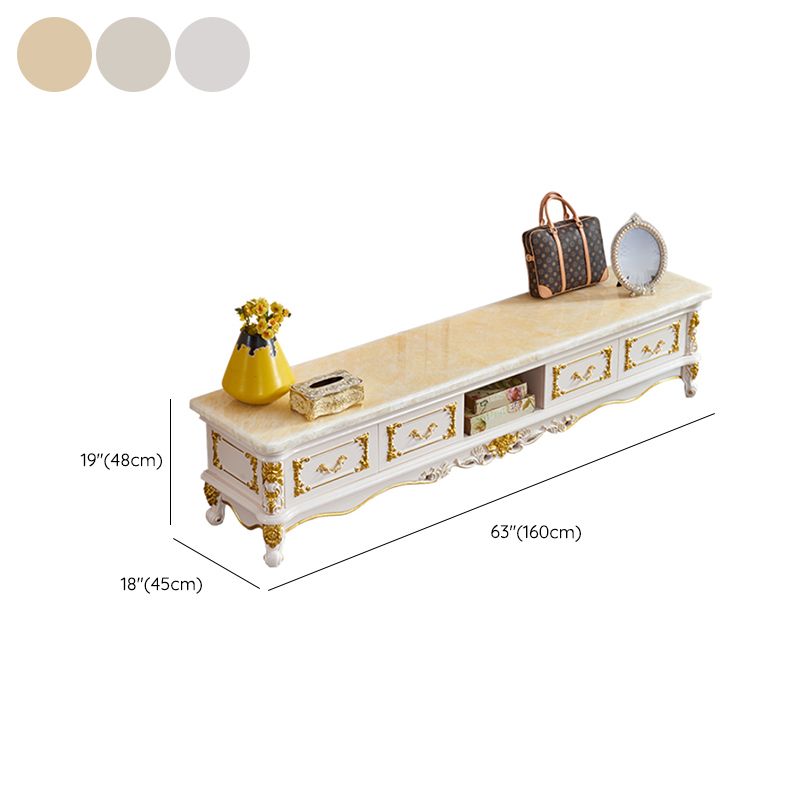 Glam TV Media Stand Open Storage TV Media Console with Drawers Clearhalo 'furn' 'furn_tv_stands_entertainment_centers' 'Furniture' 'Living Room Furniture' 'TV Stands & Entertainment Centers' 'TV Stands & Media Storage Furniture' 'tv_stands_entertainment_centers' 1200x1200_518f90f2-c302-48f5-b064-61f1c928ebb7