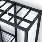 Black Steel Frame Wardrobe Contemporary Folding Wardrobe Armoire Clearhalo 'Armoires & Wardrobes' 'armoires_wardrobes' 'Bedroom Furniture' 'furn' 'furn_armoires_wardrobes' 'Furniture' 1200x1200_518f9ada-c675-473a-8af1-aa7fc1fa6dab
