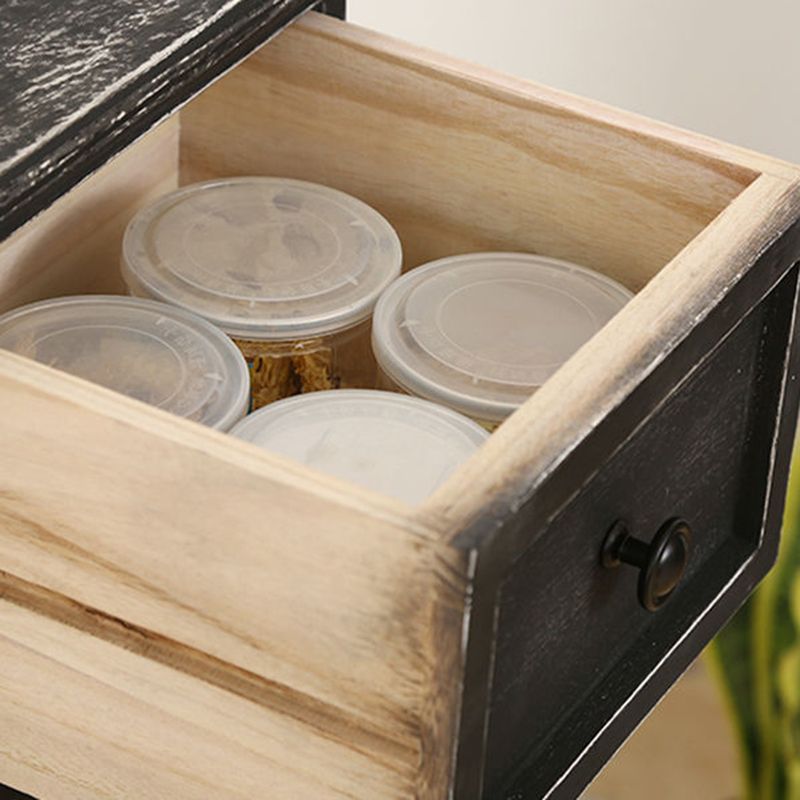 Chef d'accent moderne du milieu du siècle 11.81 "Coffre standard du rectangle de large avec des tiroirs