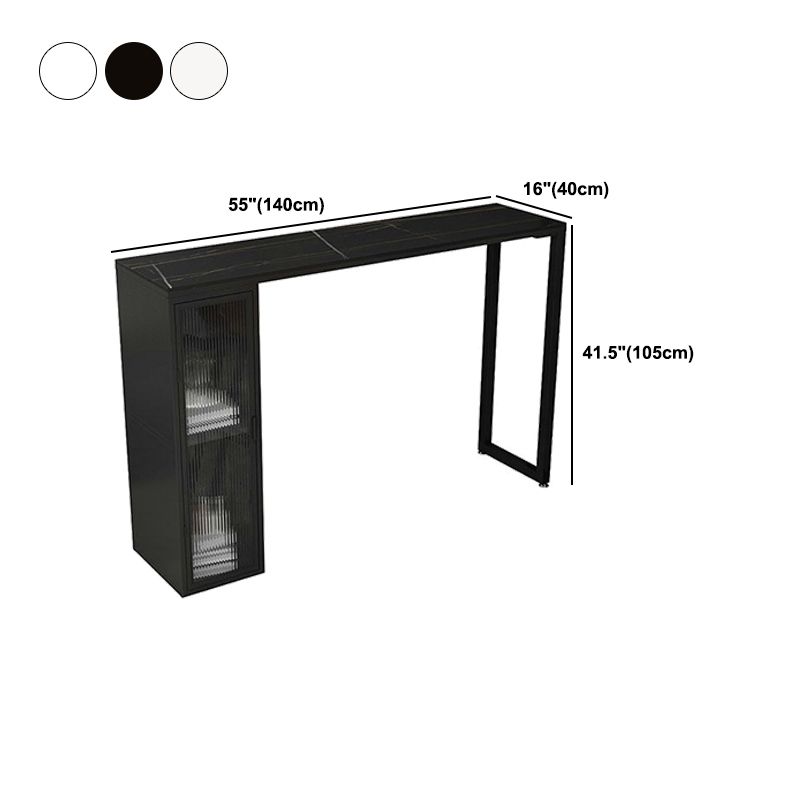 Modern 1/5 Pieces Bar Table Set Rectangle Stone Counter Table with Stools for Dining Room Clearhalo 'Bar Furniture' 'furn' 'furn_home_bar_bar_sets' 'Furniture' 'Home Bars & Bar Sets' 'home_bar_bar_sets' 'Kitchen & Dining Furniture' 1200x1200_51905500-9f19-4aa8-988e-90fa5743a57f