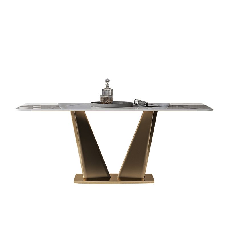 Nordic Glam Rectangle Sintered Stone Dining Table Set 1/4/5/7 Pieces Dining Set Clearhalo 'Dining Room Sets' 'Dining Tables & Seating' 'dining_room_set' 'furn' 'furn_dining_room_set' 'Furniture' 'furniture_dining_room_set' 'Kitchen & Dining Furniture' 1200x1200_519093d5-2180-426b-99a2-57643111098e