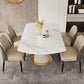 Round Dining Site Table Traditional Luxury Dinner Room Table with Drop Leaf Clearhalo ' dining_table' 'Dining Tables & Seating' 'Dining Tables' 'furn' 'furn_dining_table' 'Furniture' 'furniture_dining_table' 'Kitchen & Dining Furniture' 'kitchen&dining_furn' 'kitchen' 'kitchen_dining_table' 1200x1200_519140ba-2be7-4188-b706-f776f7d241af