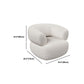 Modern Wool Curved Sofa Sloped Arm Sofa for Living Room, Apartment
