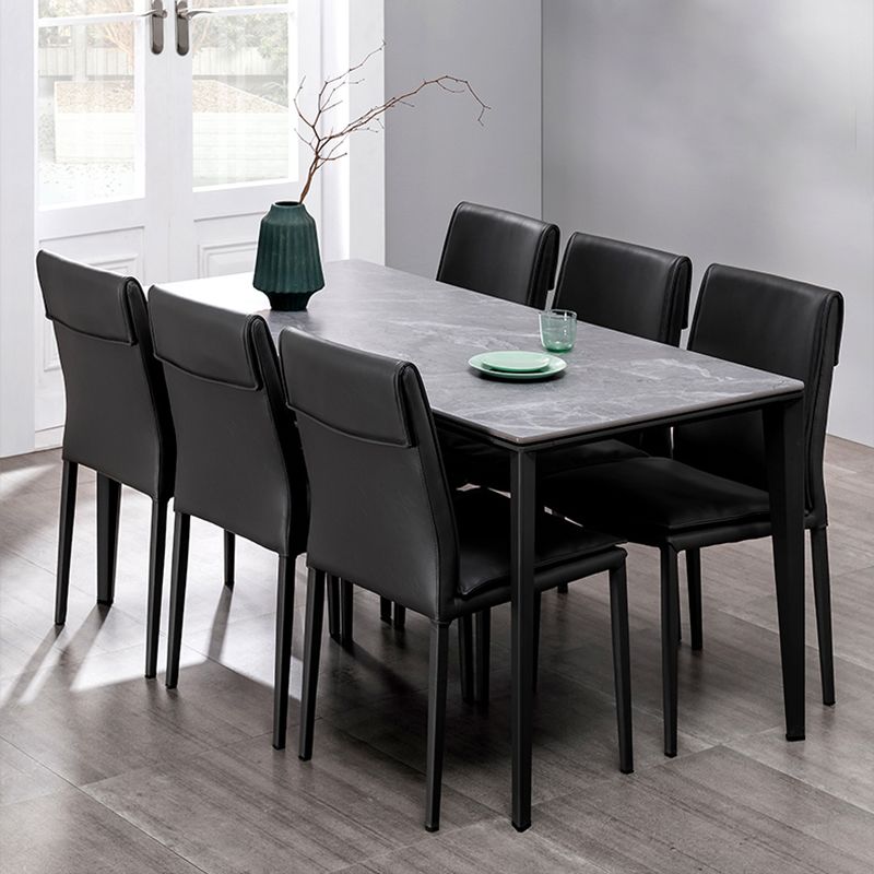 Modern Style Side Chair Home Solid Back Metal Upholstered Dining Room Chair (Set of 2) Clearhalo ' kitchen&dining_furn' 'Dining Chairs' 'Dining Tables & Seating' 'dining_chair' 'furn' 'furn_dining_chair' 'Furniture' 'furniture_dining_chair' 'Kitchen & Dining Furniture' 'kitchen' 1200x1200_51931fdc-8f60-45bf-ad9f-a23d3502931c