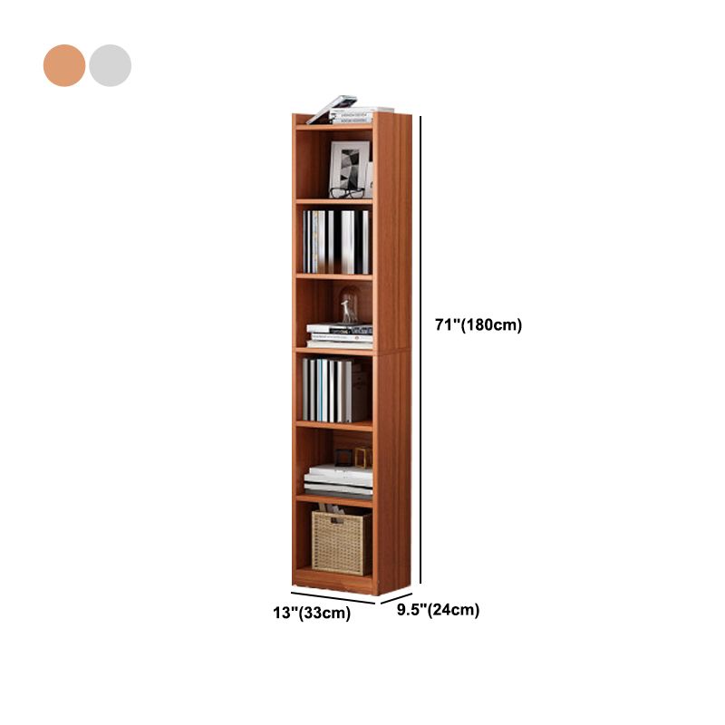 Modern Style Standard Bookcase Engineered Wood Closed Back Bookshelf Clearhalo 'Bookcases' 'furn' 'furn_bookcases' 'Furniture' 'Office Furniture' 1200x1200_5193f920-afde-4504-aaaa-ec5bba540a1c