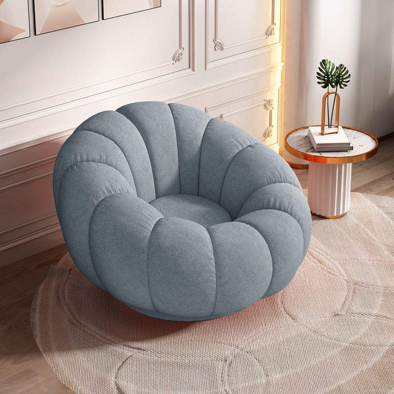 Contemporary 1-seat Solid Color Curved Sofa with Sloped Arms for Bedroom Clearhalo 'furn' 'furn_sofas' 'Furniture' 'furniture_sofas' 'kitchen' 'kitchen_sofas' 'Living Room Furniture' 'Sofa' 'sofas' 1200x1200_51973079-827e-48cc-8f93-1d619ae93c4e