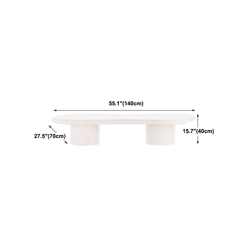 Tavolino da cocktail in stile scandinavo alto 15,75 "tavolino in legno massiccio