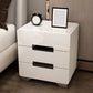 Metal Base Cabinet with 2 Drawers White/black Table Top Nightstand