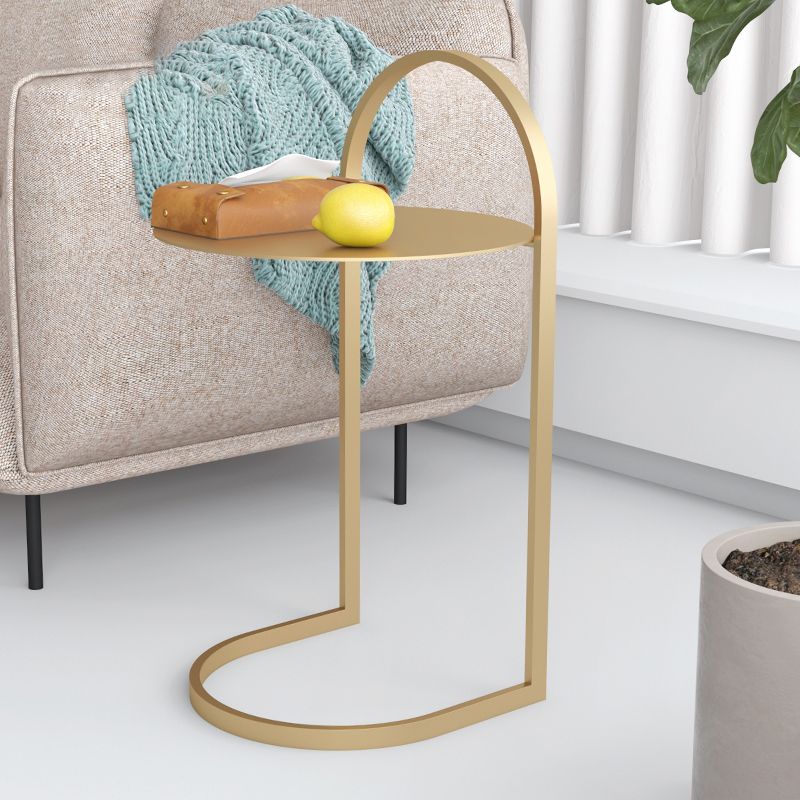 Mesa moderna de la mesa de acento redondo de la mesa nocturna para el dormitorio, 14 "W