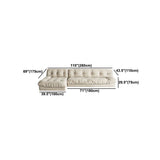 Tufted Backrest Sectional Sponge Padded Armless Off-white Sofa Clearhalo 'furn' 'furn_sectionals' 'Furniture' 'Living Room Furniture' 'Sectionals' 1200x1200_519aa128-fc71-4bde-a295-e329ed1b976d