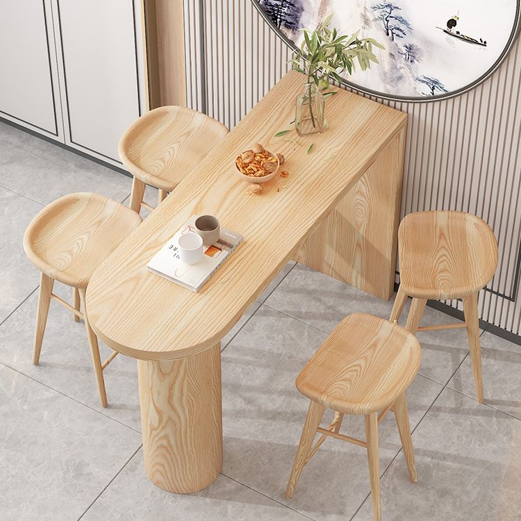 42-inch Height Wood Bar Table Industrial Style Rounded Corners Top Bar Table Clearhalo 'Bar Furniture' 'Bar Tables' 'bar_tables' 'furn' 'furn_bar_tables' 'Furniture' 'furniture_bar_tables' 'Kitchen & Dining Furniture' 'kitchen&dining_furn' 'kitchen' 1200x1200_519be6e6-5fee-4462-be9a-d925bb139dda