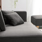 Scandinavian Lazy Sofa Linen Blend TV Chair with Pillows and Ottoman Clearhalo 'Chairs & Seating' 'Chaise Lounge' 'chaise_lounge' 'furn' 'furn_chaise_lounge' 'Furniture' 'Living Room Furniture' 1200x1200_519bfde2-cb7b-40f8-9a38-9e96e4674ec0