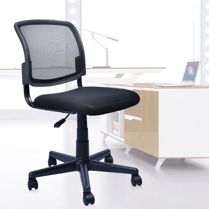 Contemporary Ergonomic Armless Chair Mid-Back Adjustable Desk Chair Clearhalo 'furn' 'furn_office_chair' 'Furniture' 'Office Chairs' 'Office Furniture' 'office_chair' 1200x1200_519c60bb-9c8d-4672-8858-53e459860c47