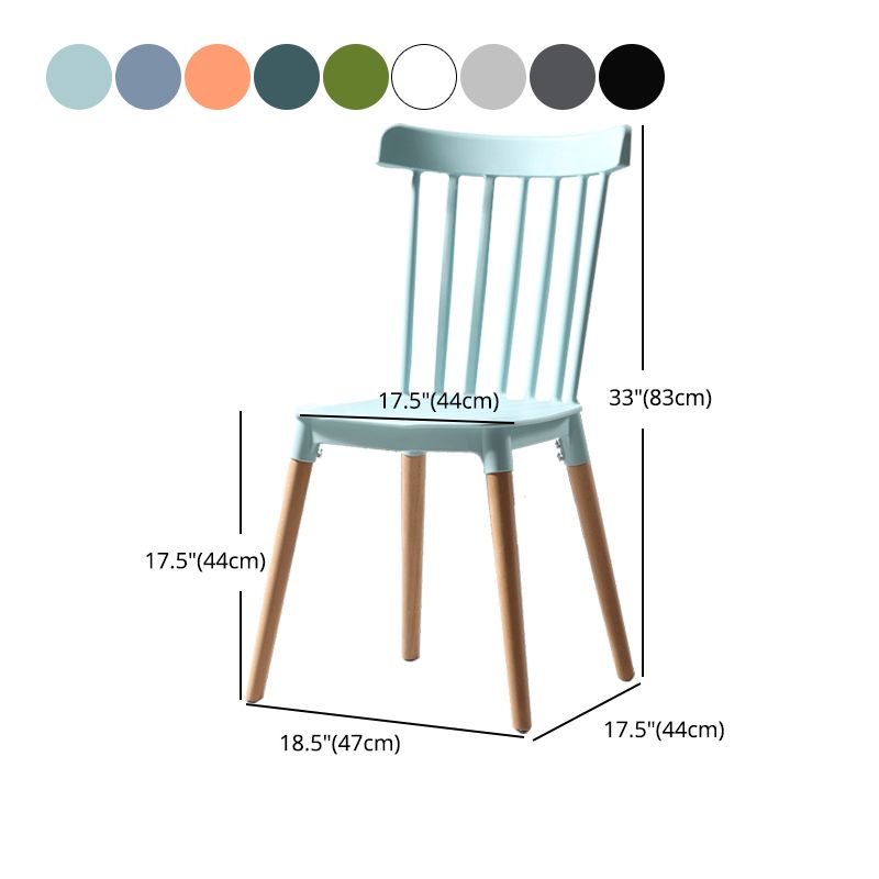 Modern Style Slat Back Chair Dining Armless Chairs with Wooden Legs for Kitchen Clearhalo ' kitchen&dining_furn' 'Dining Chairs' 'Dining Tables & Seating' 'dining_chair' 'furn' 'furn_dining_chair' 'Furniture' 'furniture_dining_chair' 'Kitchen & Dining Furniture' 'kitchen' 1200x1200_519f4e0c-eaef-425e-a542-084fff67527e