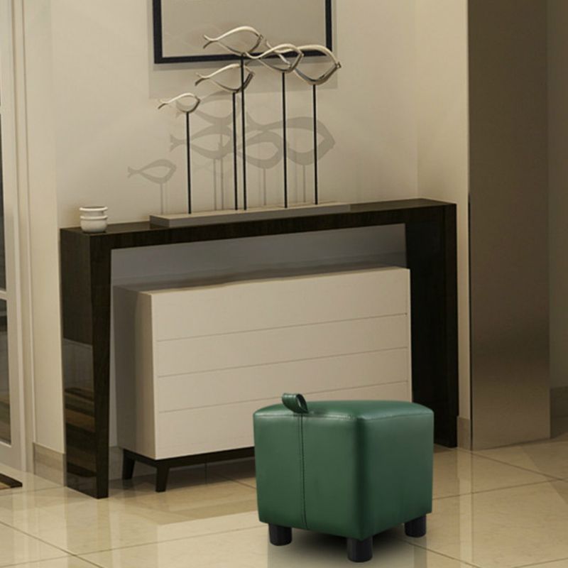 Oranje moderne standaard faux lederen vierkant standaard voor woonkamer