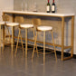 Table de bistro à hauteur de bar Glam avec plateau en bois massif pour utilisation en terrasse