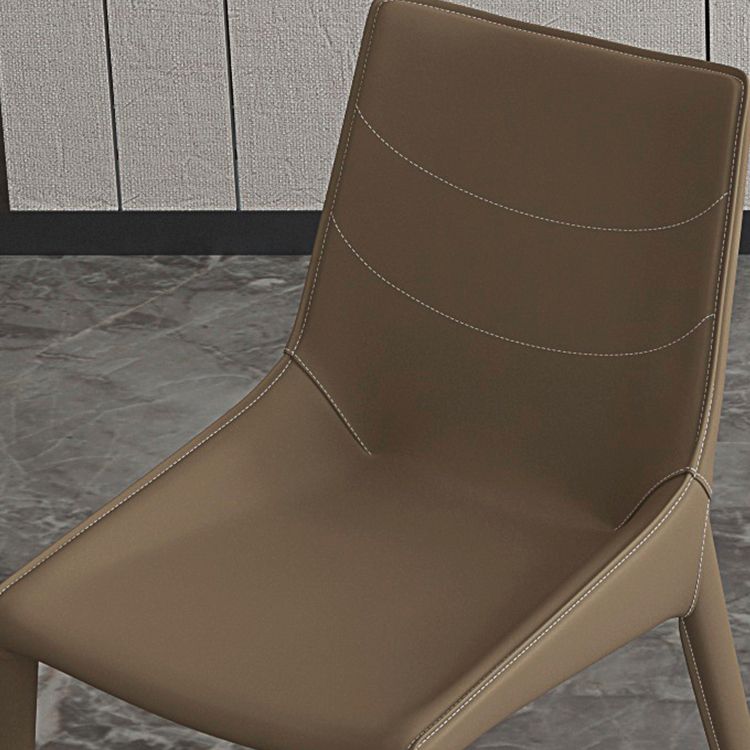 Faux Leather Contemporary Dining Room Chair Matte Finish Solid Back Dining Chair Clearhalo ' kitchen&dining_furn' 'Dining Chairs' 'Dining Tables & Seating' 'dining_chair' 'furn' 'furn_dining_chair' 'Furniture' 'furniture_dining_chair' 'Kitchen & Dining Furniture' 'kitchen' 1200x1200_51a31248-ce76-4d6c-8e5c-d7569ae75639