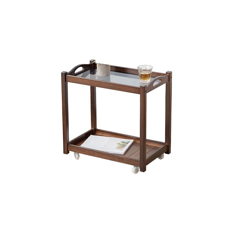 Contemporary Solid Wood with Shelf Rectangular Double Tier Side Table Clearhalo 'Coffee & Accent Tables' 'End & Side Tables' 'end_side_tables' 'furn' 'furn_end_side_tables' 'Furniture' 'Living Room Furniture' 1200x1200_51a45642-88af-49b2-b982-85843e2cc3f1