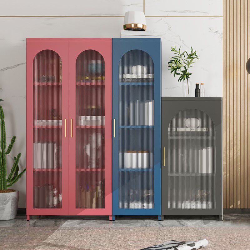 Mobile moderno mobile in metallo porte in vetro armadio a buffet per camera da letto