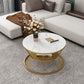 No Distressing Round Coffee Table Frame Single Coffee Table with Shelf Clearhalo 'Coffee & Accent Tables' 'Coffee Tables' 'coffee_tables' 'furn' 'furn_coffee_tables' 'Furniture' 'Living Room Furniture' 1200x1200_51a71bd9-9180-47bd-9ee5-6511506541e6