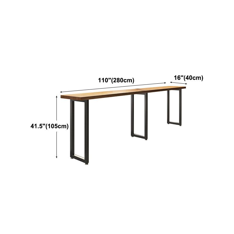Modern Wood Pub Table with Rectangle Table Top Black Trestle Table with 42-inch Height Clearhalo 'Bar Furniture' 'Bar Tables' 'bar_tables' 'furn' 'furn_bar_tables' 'Furniture' 'furniture_bar_tables' 'Kitchen & Dining Furniture' 1200x1200_51a7387c-dd52-4a9f-ab41-bf2e36b35442