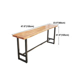 Pine Wood Bar Table Industrial Rectangle Bar Table with Black Trestle Base Clearhalo 'Bar Furniture' 'Bar Tables' 'bar_tables' 'furn' 'furn_bar_tables' 'Furniture' 'furniture_bar_tables' 'Kitchen & Dining Furniture' 1200x1200_51a7d67b-d157-49be-ad43-16cc00e29bf2