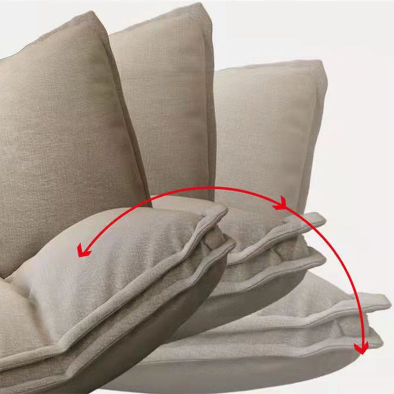 リネンコンテンポラリーアームレスソファコンバーチブルソファ、62.99 "L x 19.68" w x 19.68 "H