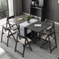 Modern Style Rectangle Folding Dining Table, 59" x 31.5" x 29.3"