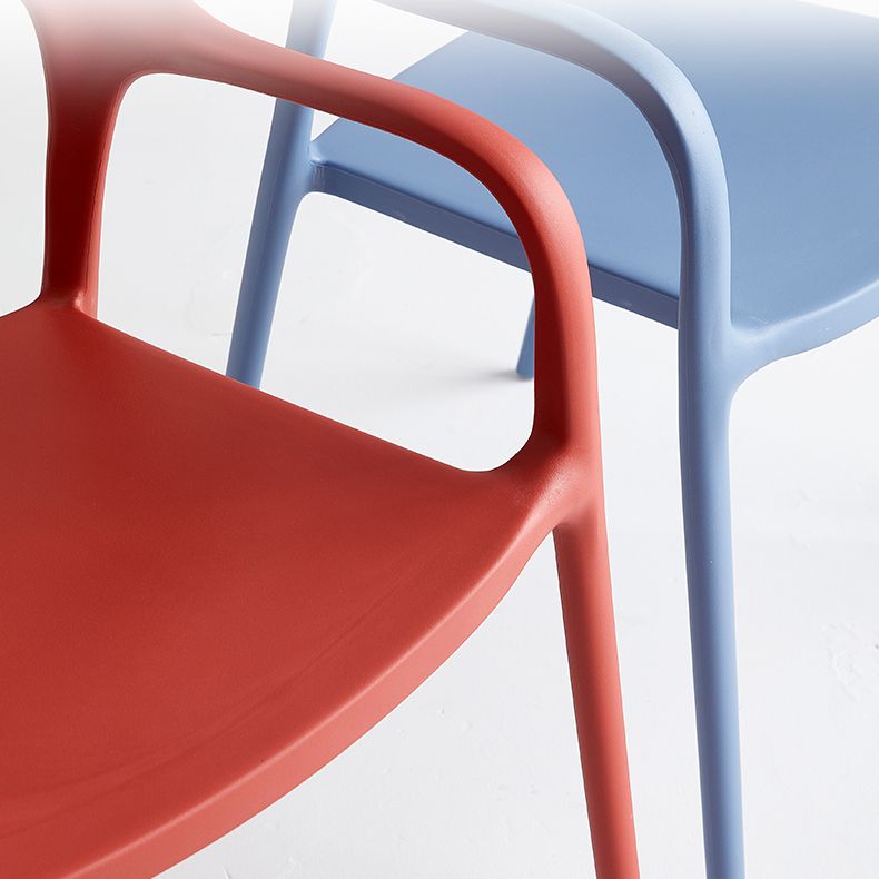 Plastic Stackable Dining Chair Contemporary Design Multicolor Arm Chair Clearhalo ' kitchen&dining_furn' 'Dining Chairs' 'Dining Tables & Seating' 'dining_chair' 'furn' 'furn_dining_chair' 'Furniture' 'furniture_dining_chair' 'Kitchen & Dining Furniture' 'kitchen' 1200x1200_51a8a675-8751-4dec-8aa0-c6cdeab3bf50