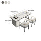 Metal Double Pedestal Table Modern Stone Top Rectangle Counter Dining Table Clearhalo 'Dining Tables & Seating' 'Dining Tables' 'dining_table' 'furn' 'furn_dining_table' 'Furniture' 'furniture_dining_table' 'Kitchen & Dining Furniture' 'kitchen' 'kitchen_dining_table' 1200x1200_51aa8d40-0884-4cf8-a76d-796a171f59d0