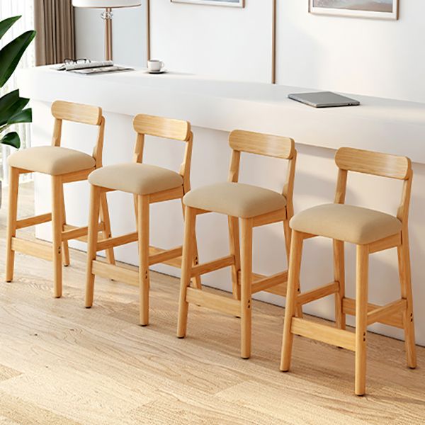 Modern Solid Wood Counter Stool Bar-height Low Back Bar Stool with Footrest Clearhalo 'Bar Furniture' 'Bar Stools' 'bar_stools' 'furn' 'furn_bar_stools' 'Furniture' 'Kitchen & Dining Furniture' 1200x1200_51ab6db6-1b02-4b94-bb8d-35d940682032