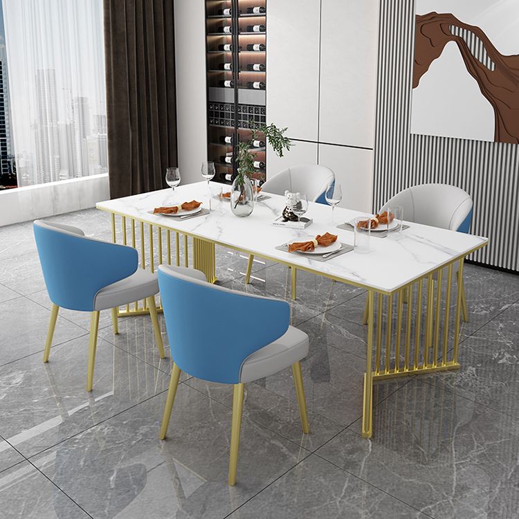 Sintered Stone Dining Table Traditional Luxury Rectangle Dining Table with Gold Frame Clearhalo ' dining_table' 'Dining Tables & Seating' 'Dining Tables' 'furn' 'furn_dining_table' 'Furniture' 'furniture_dining_table' 'Kitchen & Dining Furniture' 'kitchen&dining_furn' 'kitchen' 'kitchen_dining_table' 1200x1200_51abdb09-cc8b-4f00-b2ae-c5de1eb40b1e