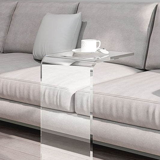 Tavolo laterale da 11 "Tavolino a piedistallo ampio tavolino acrilico