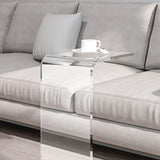 11" Wide Contemporary Side Table Pedestal Acrylic Accent Side Table