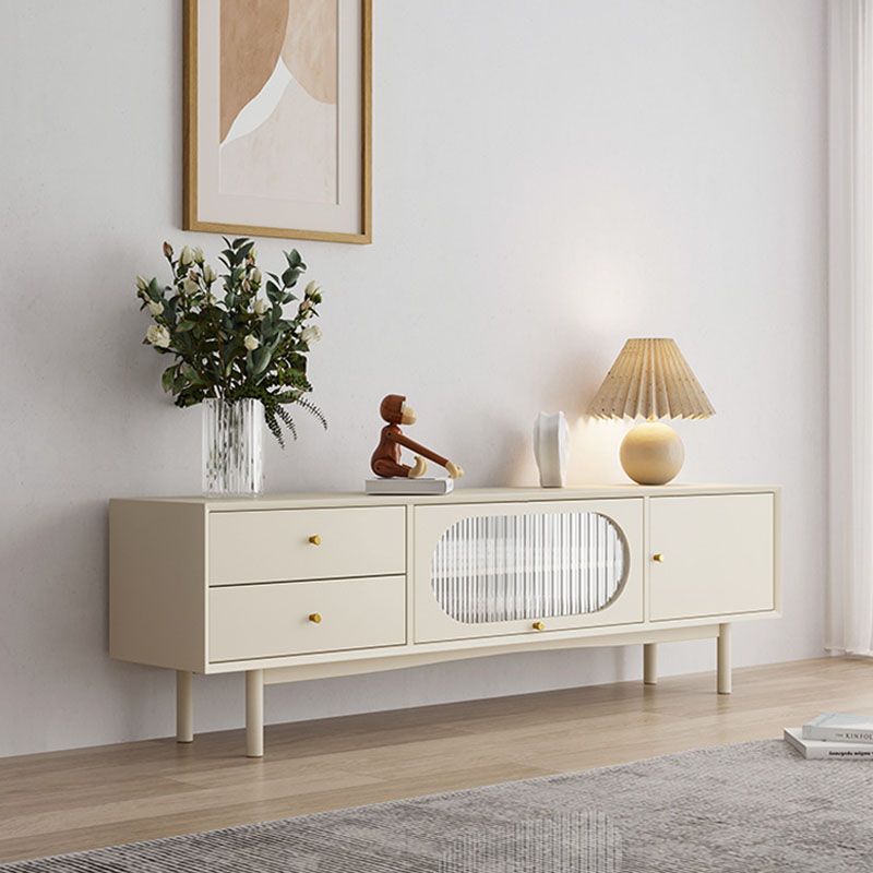 Pine Wood 22.05" H TV Stand Modern 2-Drawer 2-Door TV Stand Console Clearhalo 'furn' 'furn_tv_stands_entertainment_centers' 'Furniture' 'Living Room Furniture' 'TV Stands & Entertainment Centers' 'TV Stands & Media Storage Furniture' 'tv_stands_entertainment_centers' 1200x1200_51ae380f-9d9e-45fb-886a-99691b59e2b7