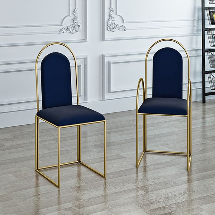Glam Metal Dining Room Chairs Upholstered Side Armchair for Home Use Clearhalo ' kitchen&dining_furn' 'Dining Chairs' 'Dining Tables & Seating' 'dining_chair' 'furn' 'furn_dining_chair' 'Furniture' 'furniture_dining_chair' 'Kitchen & Dining Furniture' 'kitchen' 1200x1200_51af550c-42a5-4c86-9742-df0b71a59e50